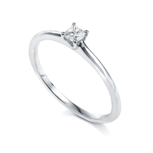 0.20ct Princess Cut Diamond Solitaire Ring | Charles Nobel