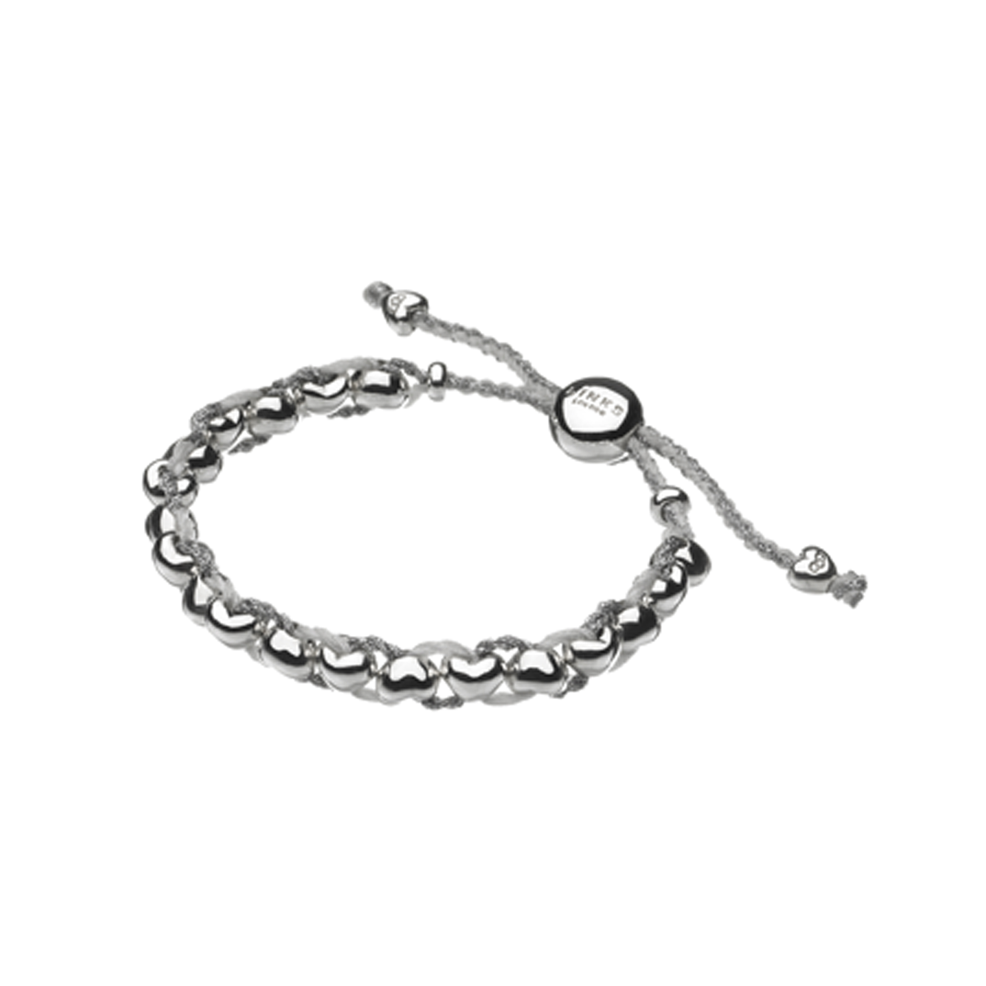 Links Of London Sterling Silver Hearts Pewter Woven Friendship Bracelet