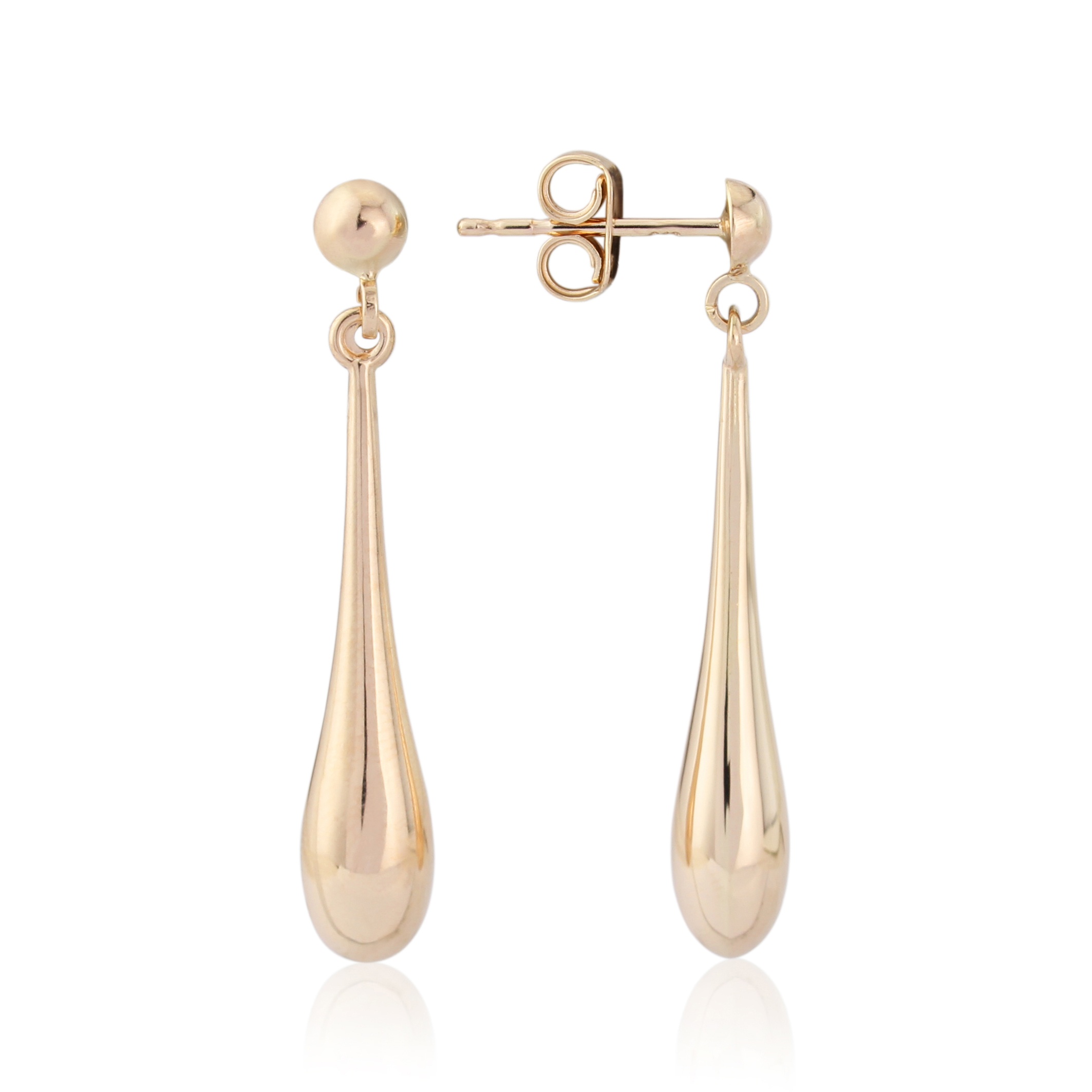 9ct Rose Gold Drop Earrings
