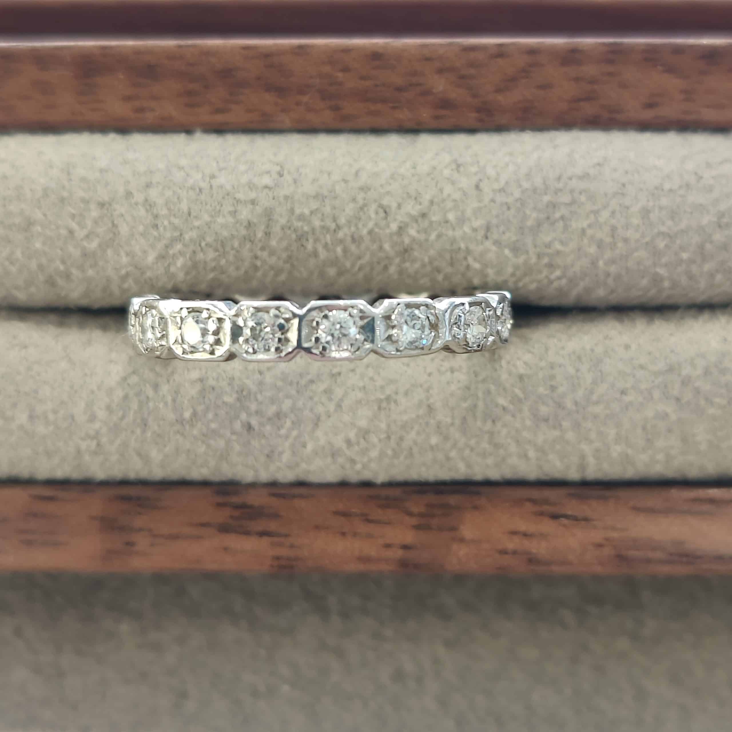 Pre-Owned Platinum Mounted Diamond Full Eternity Ring - Size N Leading ...